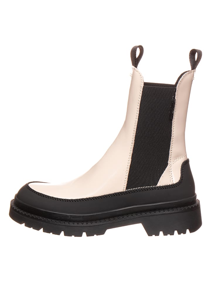 GANT Footwear Skórzane sztyblety w kolorze czarno-beżowym rozmiar: 38