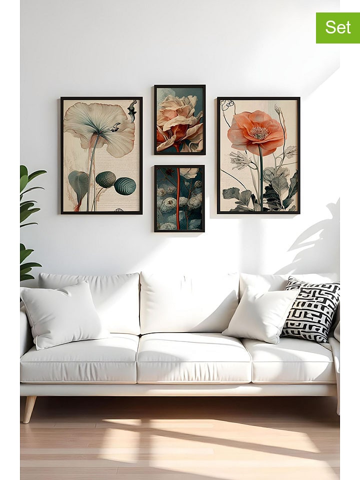 ABERTO DESIGN Druki artystyczne (4 szt.) w ramce rozmiar: onesize