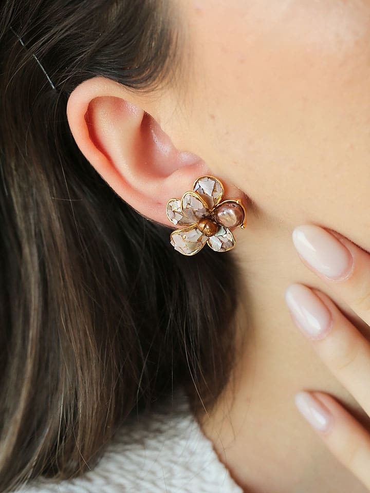 L'Atelier de Gaia Pozłacane kolczyki-wkrętki rozmiar: onesize