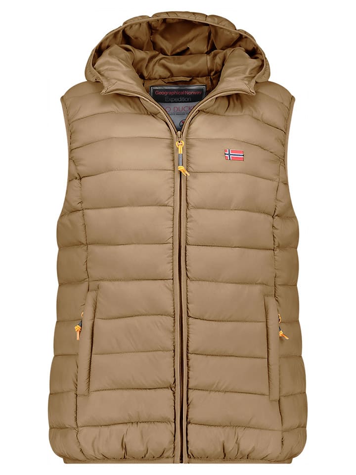 Geographical Norway Kamizelka pikowana "Vatikolor" w kolorze jasnobrązowym rozmiar: S