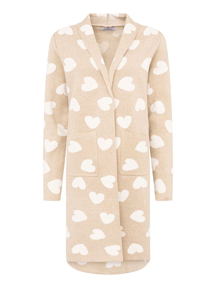 Zwillingsherz Kardigan w kolorze beżowym rozmiar: L/XL