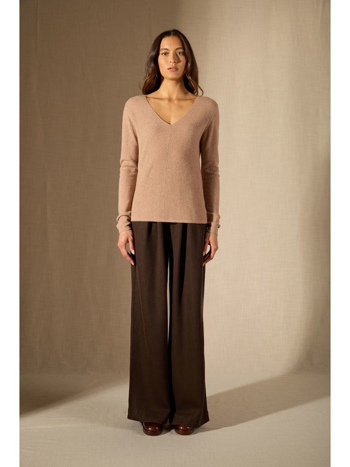 Perfect Cashmere Kaszmirowy sweter "Golipse" w kolorze karmelowym rozmiar: S