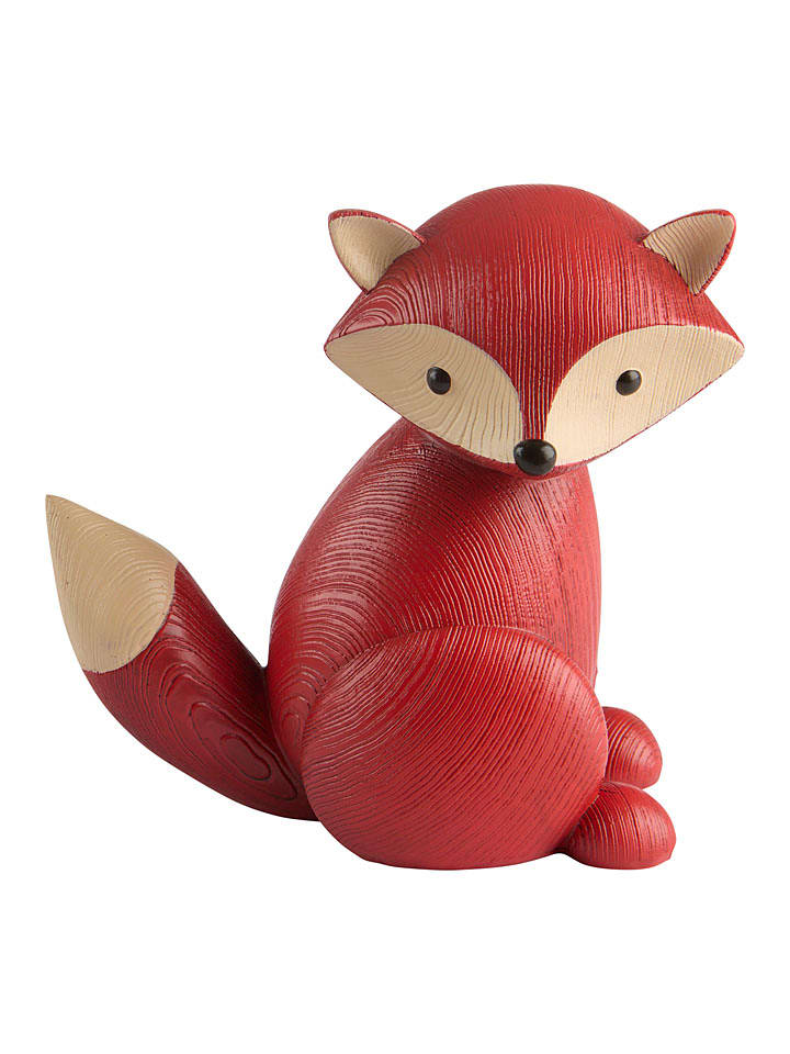 Jotex Figurka dekoracyjna "Foxess" w kolorze czerwonym - 16,4 x 17,8 x 10,8 cm rozmiar: onesize