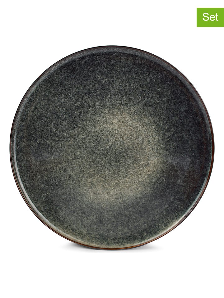 Salt and Pepper Talerze obiadowe (4 szt.) "Stitch" w kolorze zielono-niebieskim - Ø 26 cm rozmiar: onesize