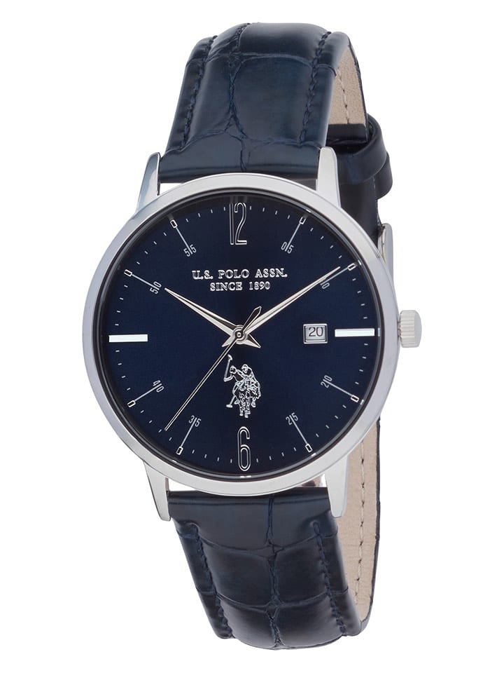 U.S. Polo Assn. Zegarek kwarcowy w kolorze srebrno-granatowym rozmiar: onesize