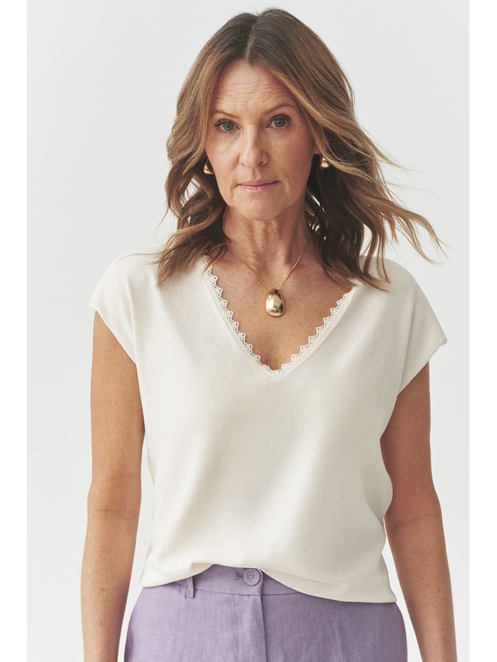 TATUUM Bluzka "Dandy" w kolorze kremowym rozmiar: M