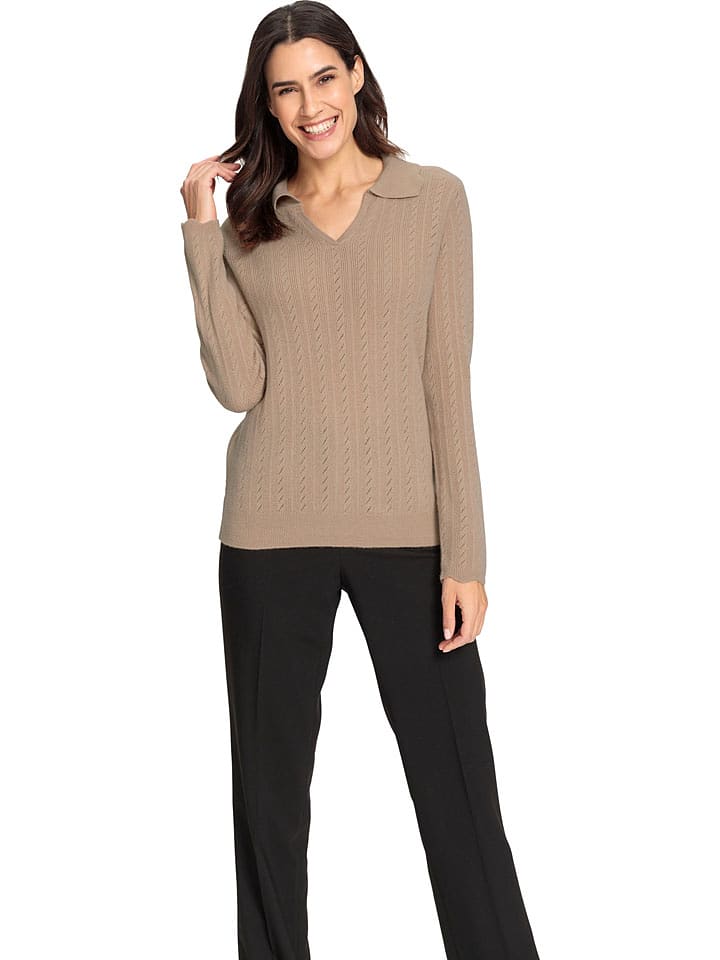 WITT WEIDEN Wełniany sweter w kolorze beżowym rozmiar: 42