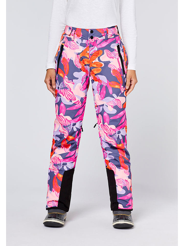 Chiemsee Spodnie narciarskie w kolorze różowym ze wzorem rozmiar: 34