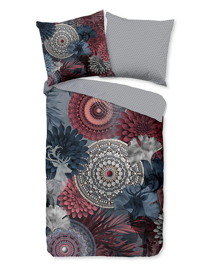 Hip Komplet pościeli flanelowej "Makenna" w kolorze szarym rozmiar: 200x200 cm