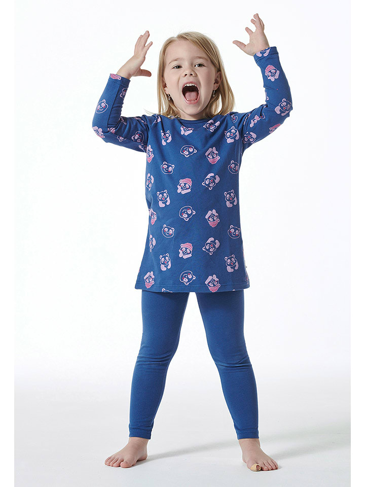 Schiesser Piżama w kolorze niebieskim rozmiar: 116