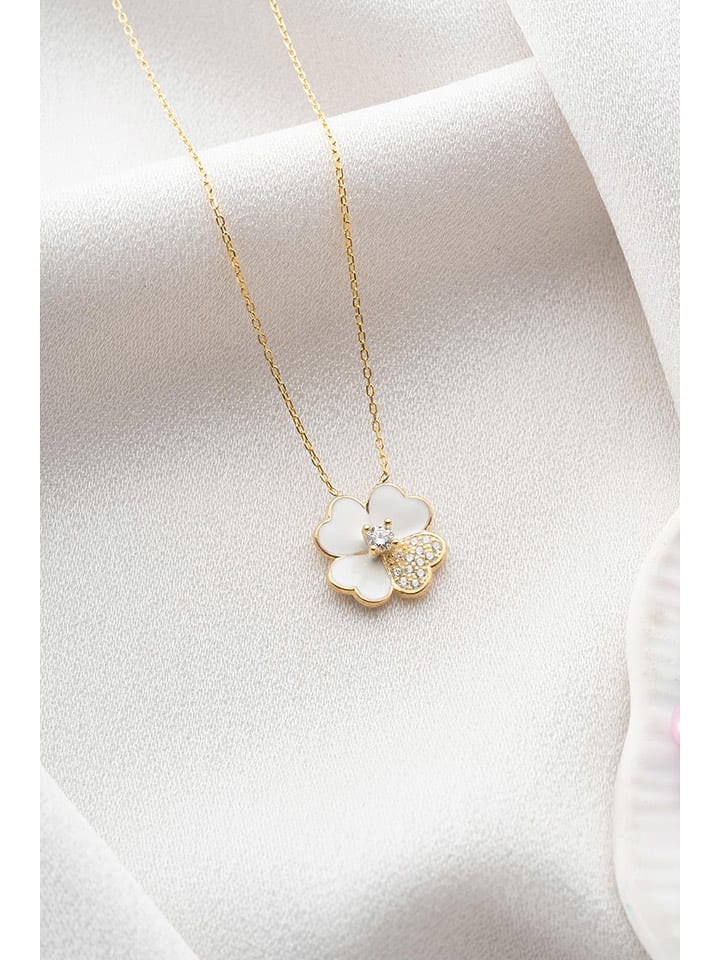 Heliophilia Pozłacany naszyjnik z zawieszką - dł. 42 cm rozmiar: onesize