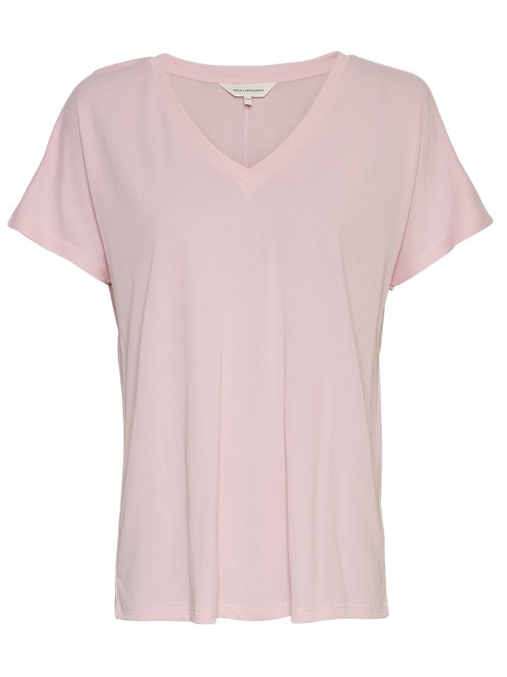 MOSS COPENHAGEN Koszulka "Fenya" w kolorze jasnoróżowym rozmiar: S/M