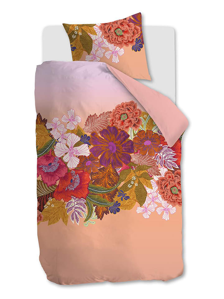 Beddinghouse Komplet pościeli "Livia" w kolorze brzoskwiniowym ze wzorem rozmiar: 140x200/220 cm