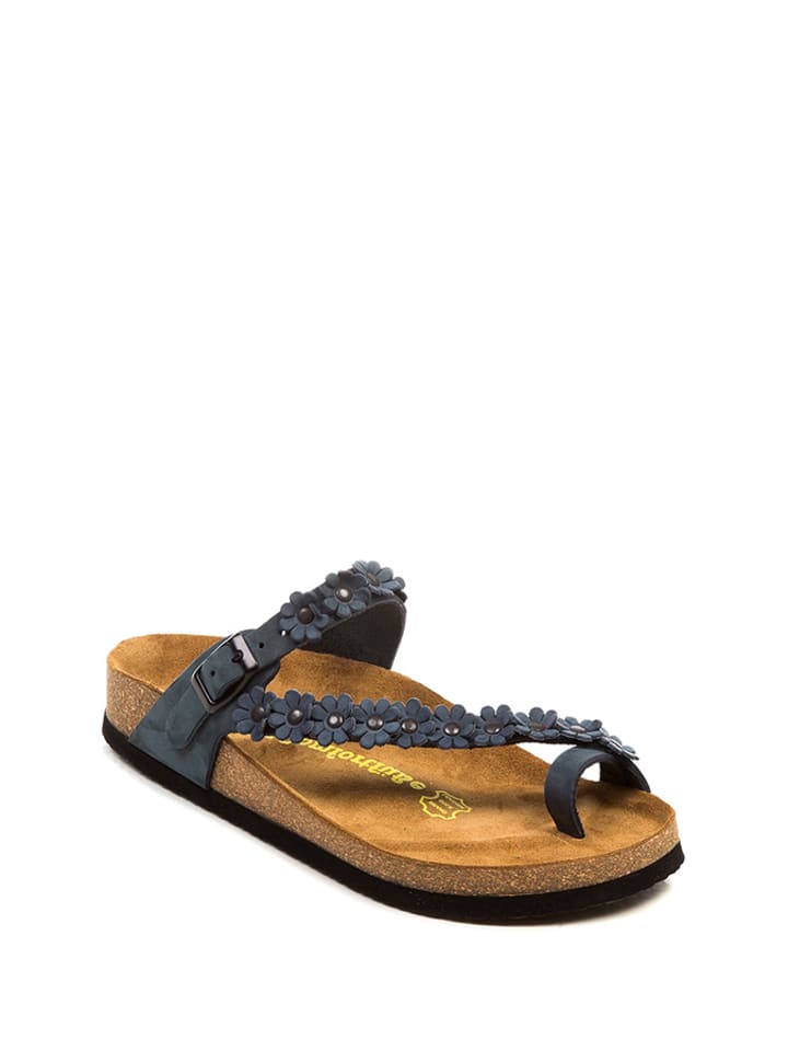 Comfortfusse Skórzane japonki w kolorze morskim rozmiar: 39