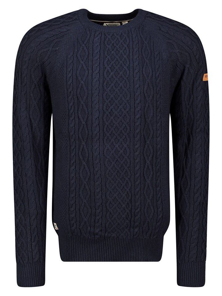 Geographical Norway Sweter "Fresh" w kolorze granatowym rozmiar: XL
