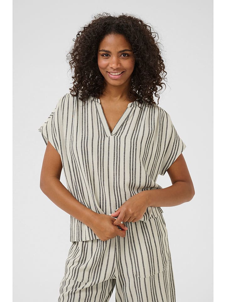 Kaffe Bluzka "Milia" w kolorze miętowo-czarnym rozmiar: 36