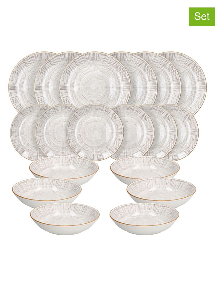 Tognana 18-częściowy zestaw "Madison Virtuo" w kolorze biało-beżowym rozmiar: onesize