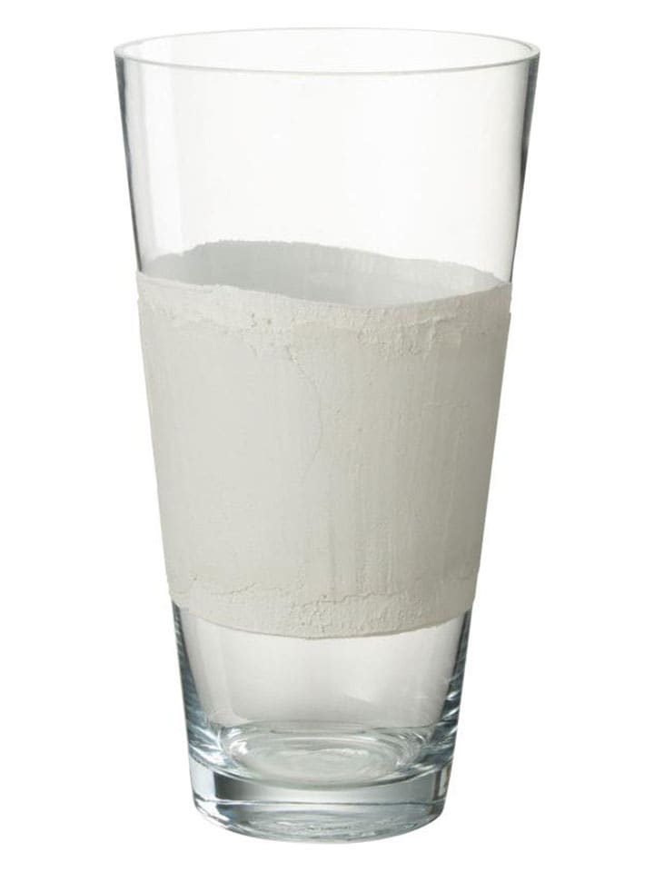 J Line Wazon "Delph" w kolorze białym - wys. 35 x Ø 19 cm rozmiar: onesize