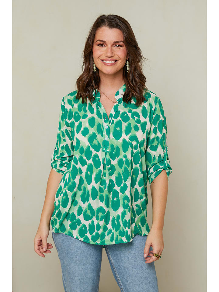 Curvy Lady Bluzka w kolorze zielonym rozmiar: 48/50