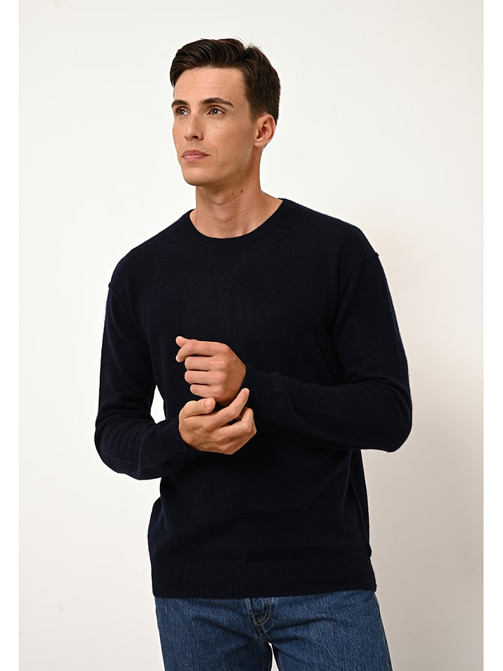 Just Cashmere Kaszmirowy sweter "Noe" w kolorze granatowym rozmiar: XL