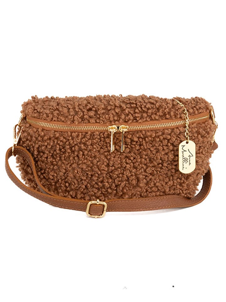 Anna Morellini Skórzana saszetka "Rialta" w kolorze jasnobrązowym - 27 x 19 x 8 cm rozmiar: onesize