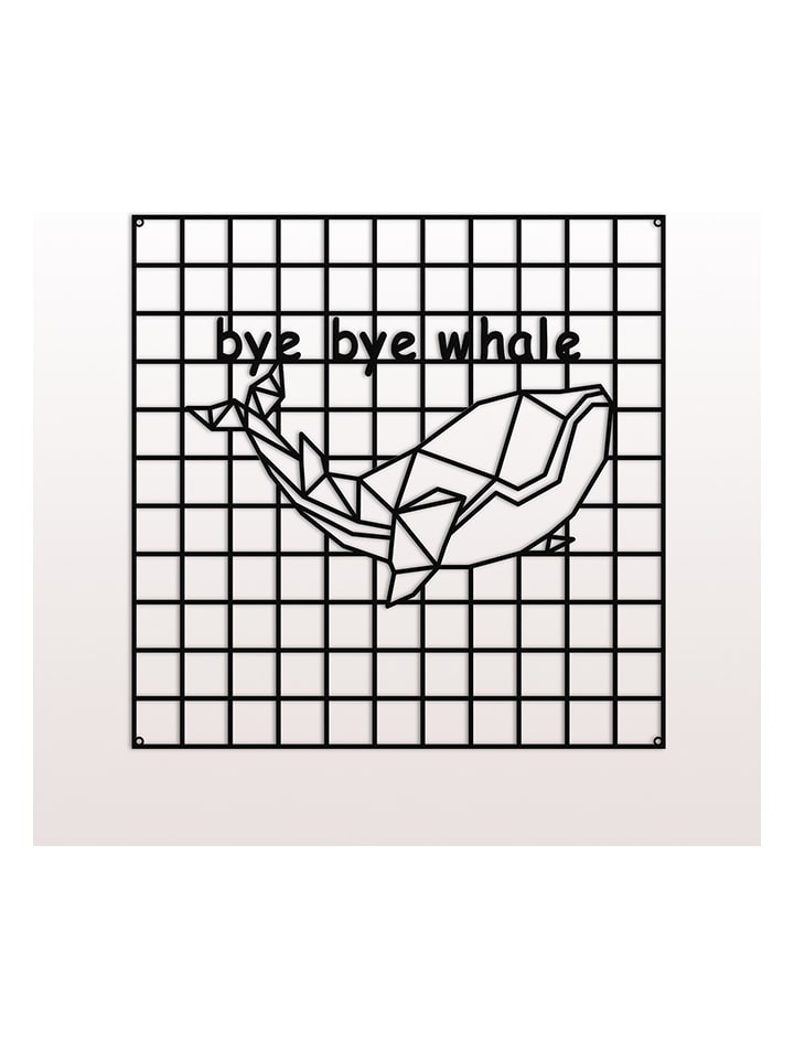 hippodino Dekoracja ścienna w kolorze czarnym - 50 x 50 cm rozmiar: onesize