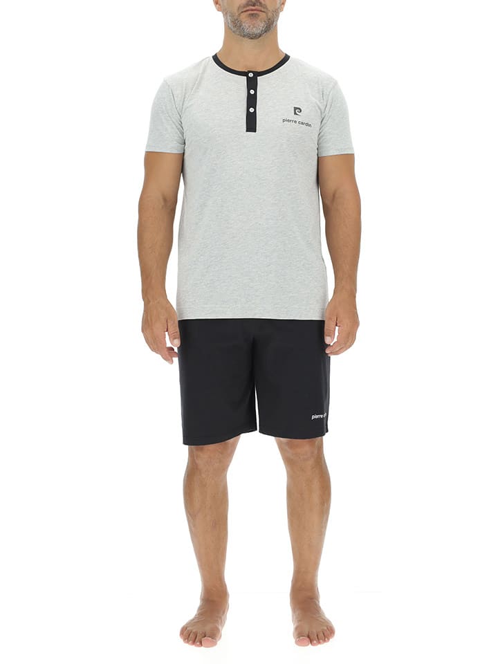 Pierre Cardin Piżama w kolorze szaro-czarnym rozmiar: L