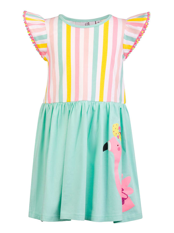 happy girls by Eisend Sukienka w kolorze turkusowym ze wzorem rozmiar: 116