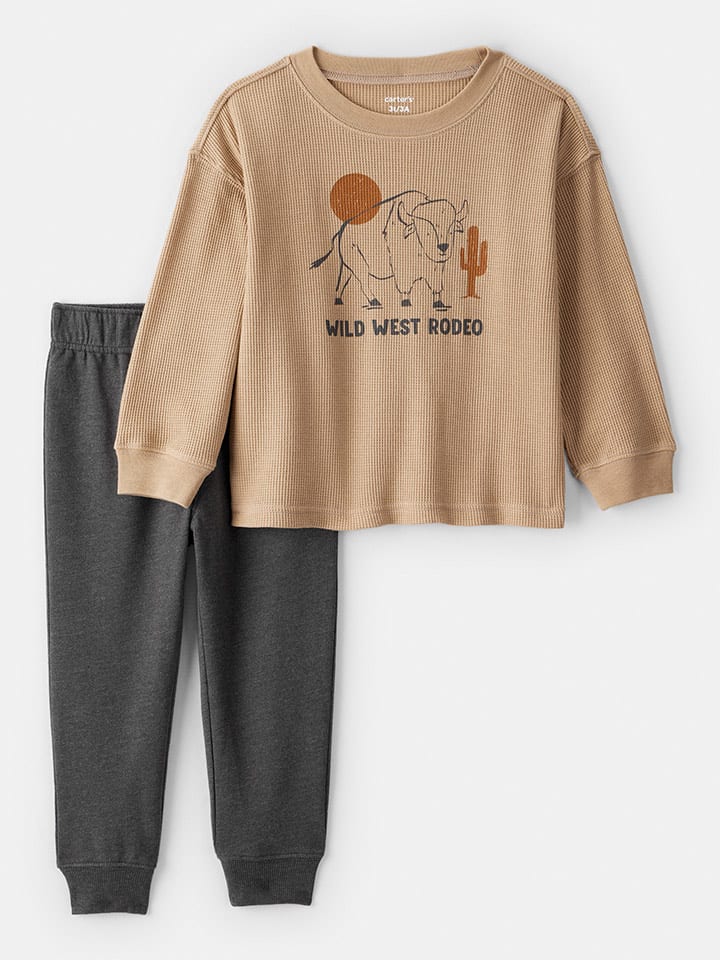 carter's 2-częściowy zestaw w kolorze beżowo-antracytowym rozmiar: 104