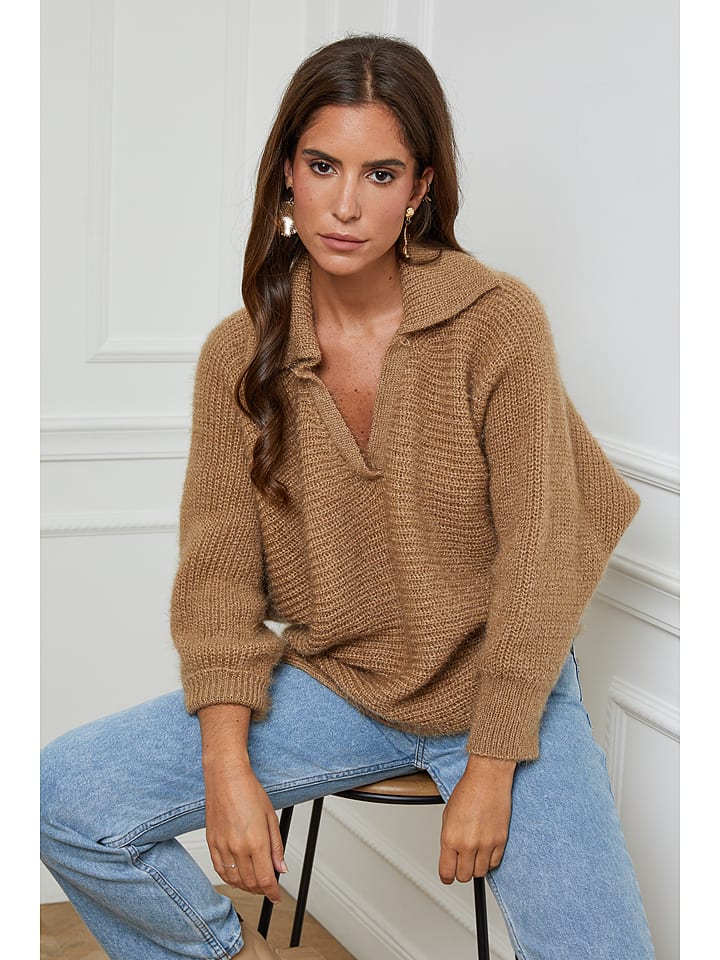 L'armoire de Suzette Sweter w kolorze karmelowym rozmiar: 38/40
