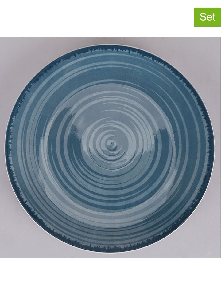 Villa d´Este Talerze (6 szt.) "Baita" w kolorze niebieskim na owoce - Ø 19 cm rozmiar: onesize