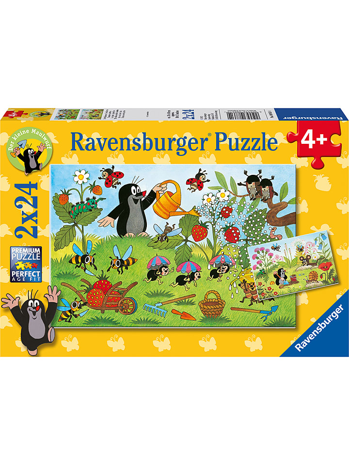 Ravensburger Puzzle (2x 24 szt.) "The mole in the garden" - 4+ rozmiar: onesize