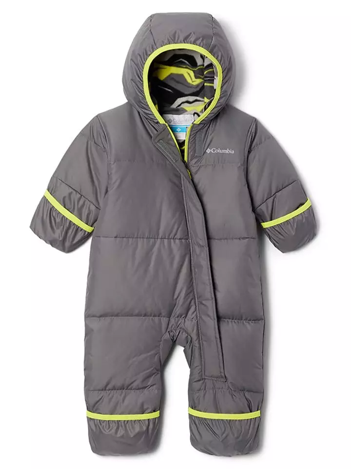 Columbia Kombinezon zimowy "Snuggly Bunny Bunting" w kolorze szaro-żółtym rozmiar: 62
