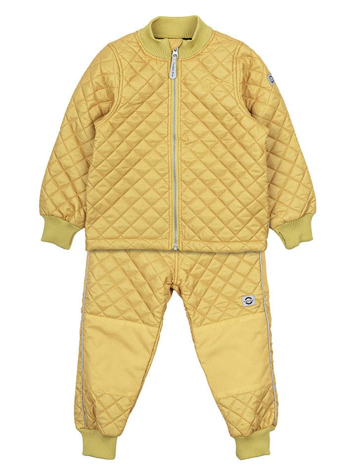 mikk-line 2-częściowy zestaw termiczny w kolorze żółtym rozmiar: 128