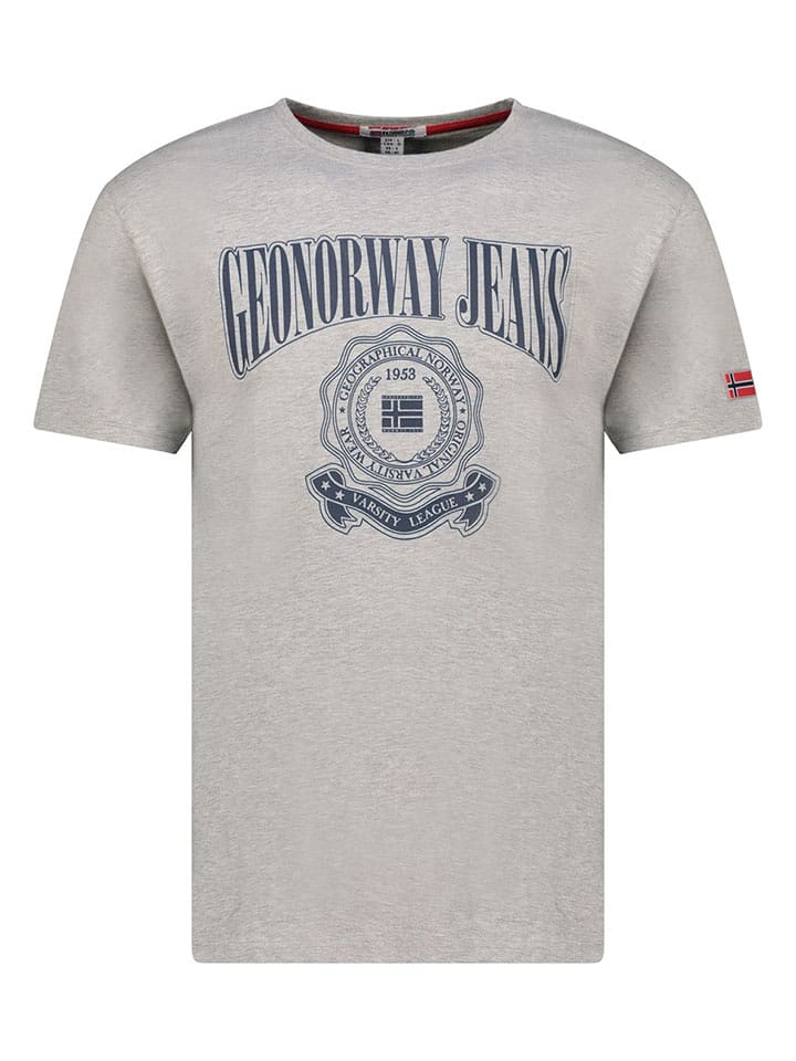 Geographical Norway Koszulka "Jacao" w kolorze szarym rozmiar: S