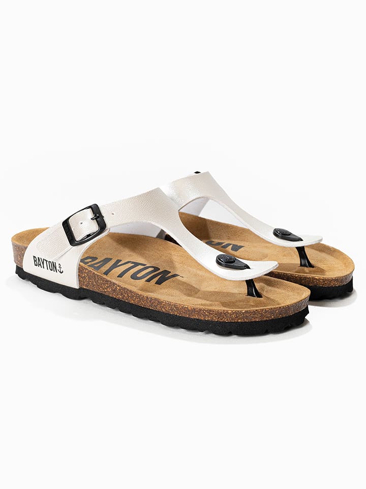 BAYTON Japonki "Mercure" w kolorze srebrnym rozmiar: 37