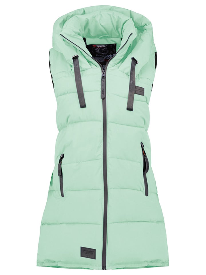 Geographical Norway Kamizelka pikowana "Dolbar" w kolorze jasnozielonym rozmiar: M