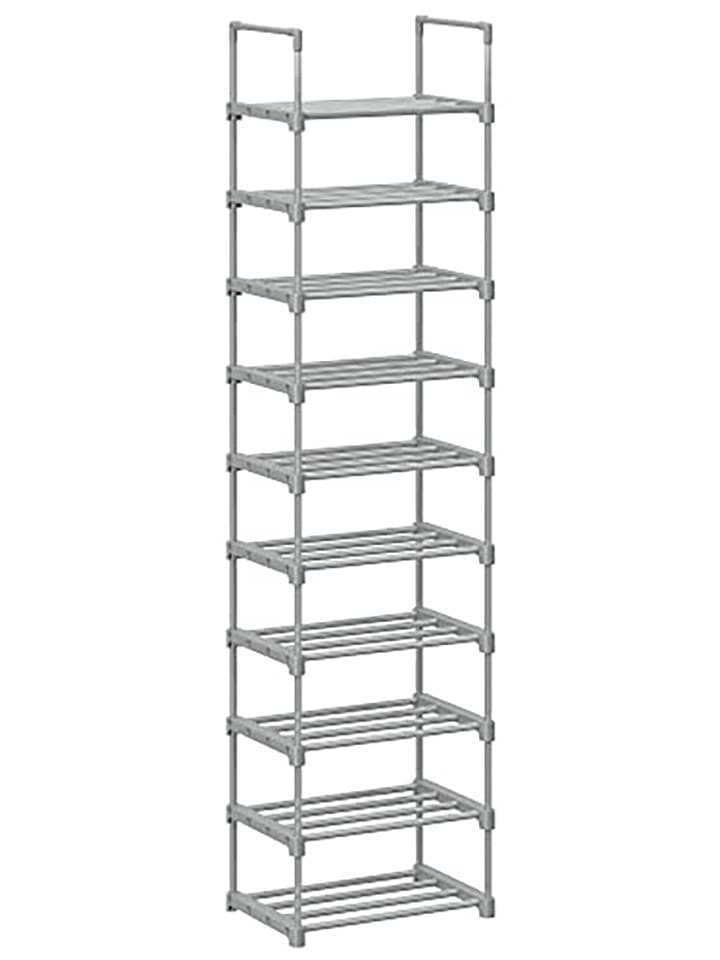 Songmics Regał w kolorze jasnoszarym na buty - 45 x 174 x 30 cm rozmiar: onesize