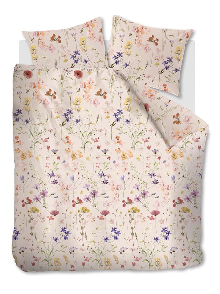 ariadne Komplet pościeli "Flowerlove" w kolorze beżowym rozmiar: 135x200 cm