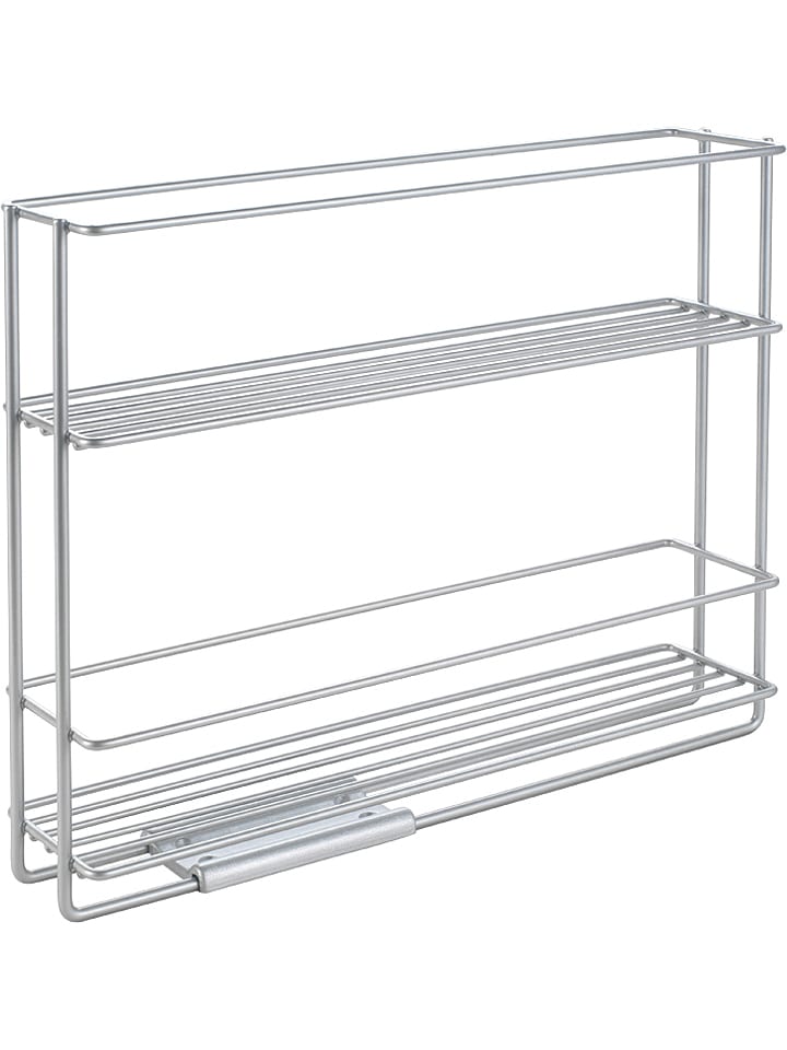 metaltex Regał "In & Out" w kolorze srebrnym na przyprawy - 6 x 22 x 28 cm rozmiar: onesize