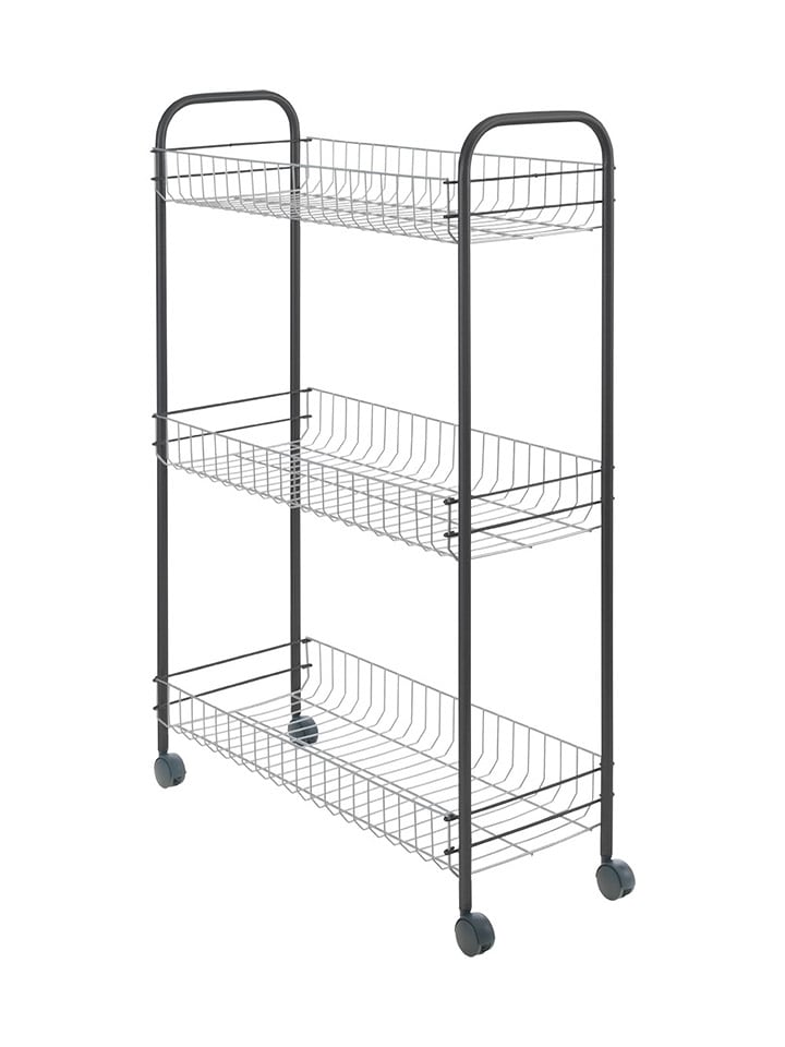 metaltex Wózek wielofunkcyjny "Sprinter" w kolorze srebrno-czarnym - 56 x 83 x 23 cm rozmiar: onesize