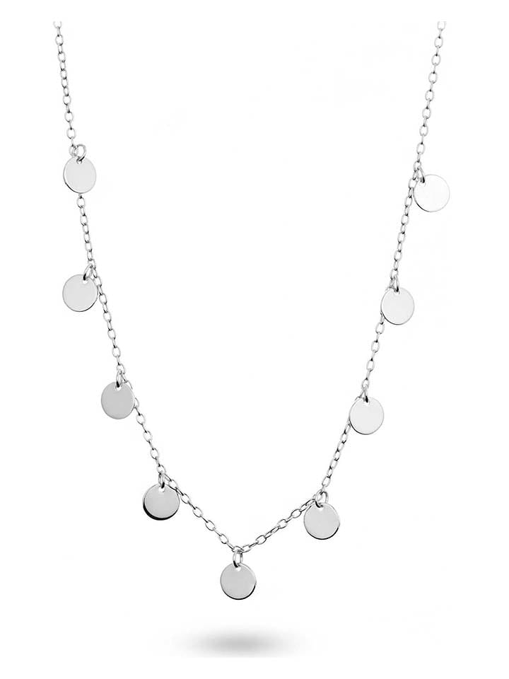 DI GIORGIO Srebrny naszyjnik z elementami ozdobnym - dł. 38 cm rozmiar: onesize