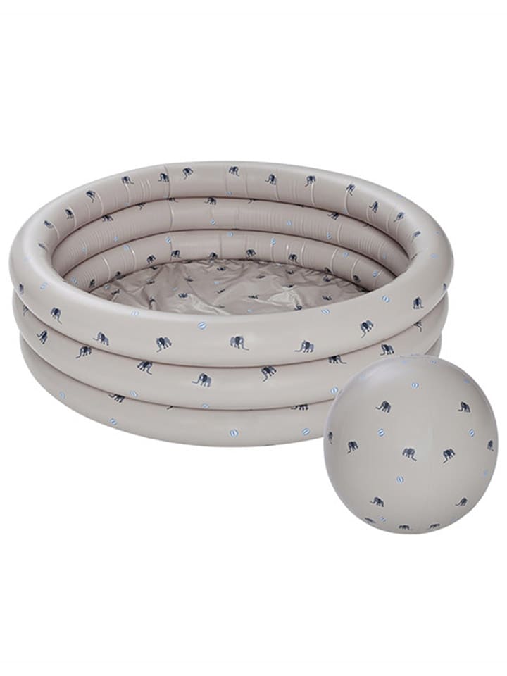 OYOY mini Brodzik "Słoń" z piłką plażową - wys. 26 x Ø 85 cm - 3+ rozmiar: onesize