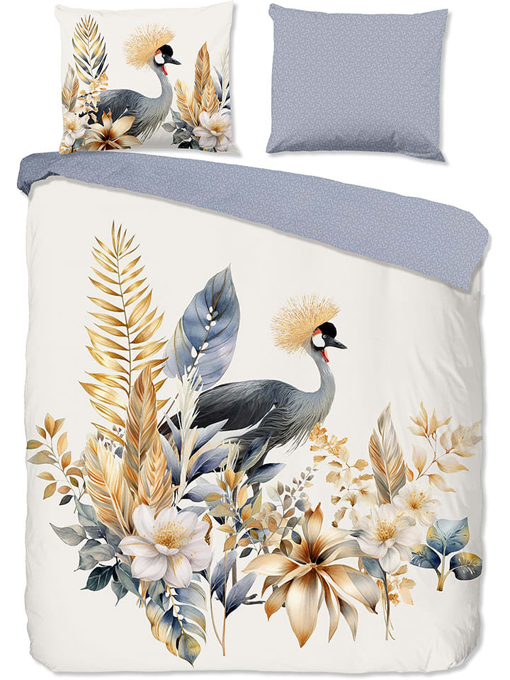 Good Morning Komplet pościeli "Via" w kolorze biało-błękitnym rozmiar: 200x200 cm