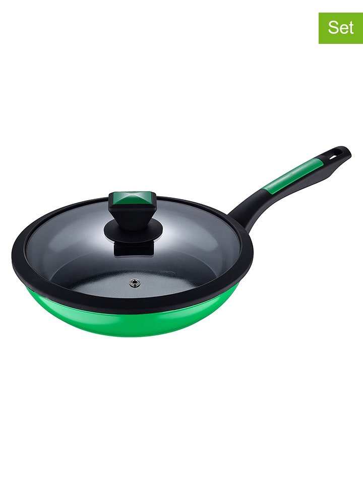 Benetton 2-częściowy zestaw w kolorze czarno-zielonym - Ø 24 cm rozmiar: onesize