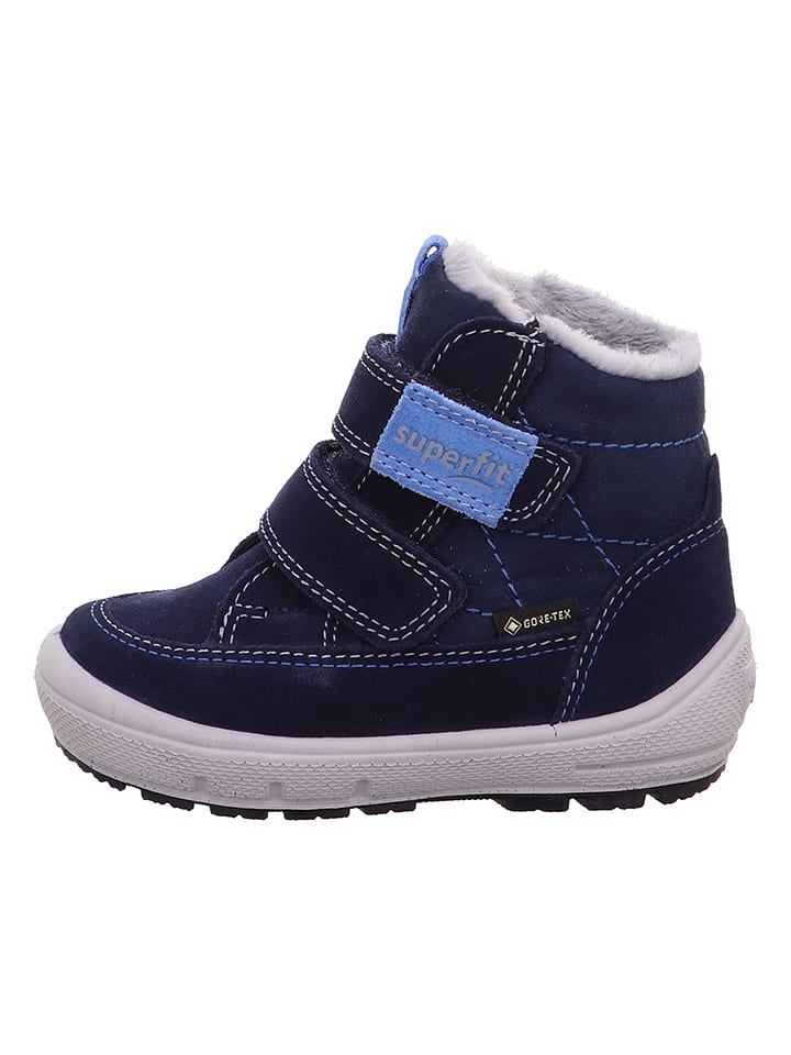 superfit Skórzane botki "Groovy" w kolorze granatowym rozmiar: 24