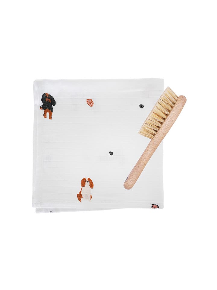 Lullalove 2-częściowy zestaw w kolorze beżowo-białym rozmiar: onesize