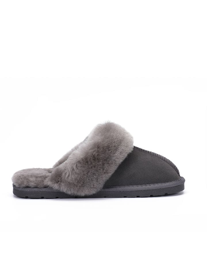 Gooce Wełniane kapcie "Emeline" w kolorze szarym rozmiar: 39