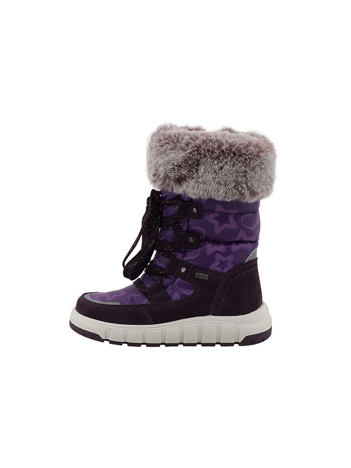 Lurchi Skórzane kozaki zimowe "Vany" w kolorze fioletowym rozmiar: 31
