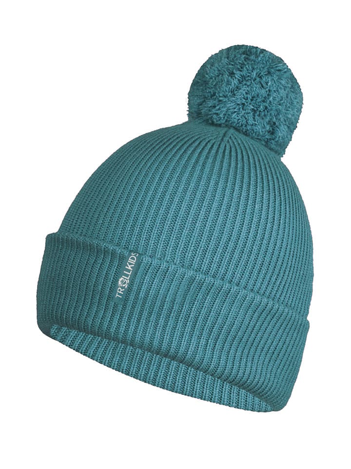 Trollkids Czapka "Holmenkollen" w kolorze zielonym rozmiar: 52-56 cm